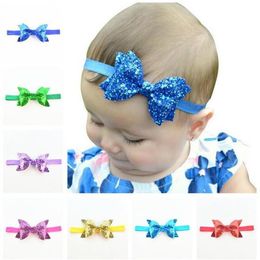 2021 New Children s Headband Shinning Gold Bow Tie Headband Kids Girl Baby Hair Band High Quality Hair Accessories Halloween Christmas Gift