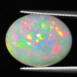 Beautiful 0.65 Ct Natural Ethiopia 5x7mm White Opal Oval Cabochon Loose Gemstone H1015