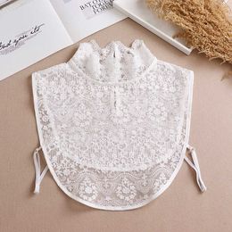 Elegant Lace Female Collar Roll High Neck Detachable Collars False Collar Women Blouse Lapel Top Clothes Accessorie