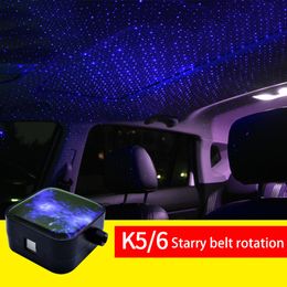 Car Roof Projection Light Car Environment Starlight Atmosphere Lamp Projector Decorative Armrest Box Star Romantic USB 100mw LED