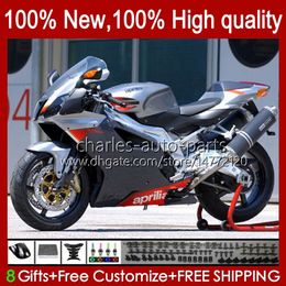 Moto Bodywork For Aprilia Mille RV60 RSV1000 R RR 2004 2005 2006 Body 11No.97 RSV-1000 RSV1000RR RSV1000R 04-06 RSV 1000 R 1000R 1000RR 04 05 06 Fairing Kit grey black stock