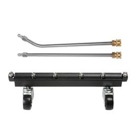 Pressure Washer For Car Bottom Brush Undercarriage Cleaner Water Broom With 2 Wands Stainless Steel Extension Rod