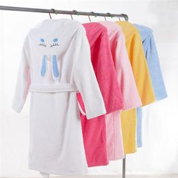 32 Style Combed Cotton Children's Sleepwear Robe Warm Cotton Kids Bathrobe Kids Hooded Towel Robe Boy Girl Kids Hooded Bath Robe 210901