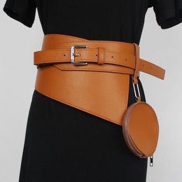 2022 cintos de corrida para mulheres Cintos 2021 Moda das Mulheres Moda PU bolsa de couro CummerBunds vestido feminino espartilhos cintura decoração larga cinto R3430
