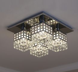 Modern simple design square crystal ceiling lights lamparas plafons for living room bedroom luminarias para salon