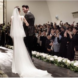 2019 Elegant Wedding Accessories 3 Meters 2 Layer Wedding Veil White Ivory Simple Bridal Veil With Comb Wedding Veil X0726