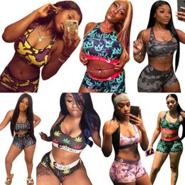 Women Fashion Swimwear Sexy Swimsuit Bathing Suit Beachwear High Quality Summer Bikini Printing Splicing Letter Two-piece Set