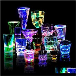 Event Festive & Gardennovelty Led Whisky S Drink Glass Cup Flashing Beer Bar Party Wedding Club Home Decoration For Glow Supplies Drop Delive