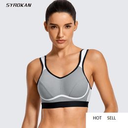 Sports Bra Women's High Impact Support Moisture-wicking Bounce Control Workout Wirefree Non Padding Plus Size