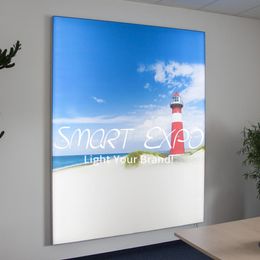 Stylish A1 Frameless Fabric LED Light Box Advertising Display with Backlit Panels Printing Graphic