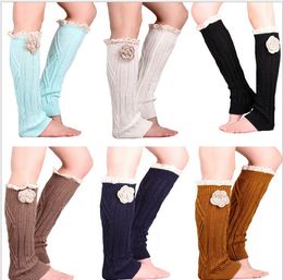 handmade flower lace leg warmers Dance socks Warm up knitted booty Gaiters Boot Cuffs Socks Boot Covers Leggings Tight 11pair/lot #3937