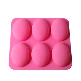 Cake Tools Soap Silicone Mould 6 Oval Eggs Shape Ice Fondant Mousse Cookie Baking DIY Candy Mould Bakeware Decorating