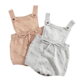 Brand Infant Baby Boy Girl Knitting Romper Sale Fashion born Overalls Crochet Sweet Outfit Clothes Sets 210417