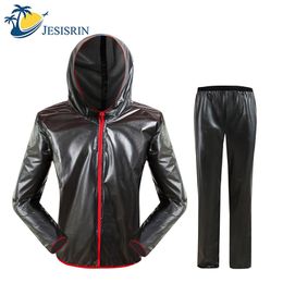 Upgraded Waterproof Raincoat Suit Outdoor Fishing Fashion Sports Raincoat Unisex Riding Motorcycle Rainwear Suit Adult Rain Jack 210925
