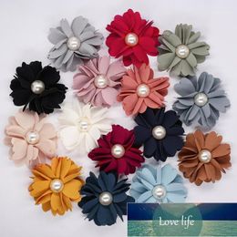 10pcs/lot Artificial Flowers Handmade DIY Wedding Party Decoration Pearl Satin Cloth Flowers Corsage Material Supplies Clothing1 Factory price expert design