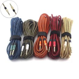 3M 10ft Nylon Jack Aux Cable 3.5 mm to 3.5mm Audio Cable Male to Male Kabel Gold Plug Car Aux Cord for iPhone Samsung xiaomi