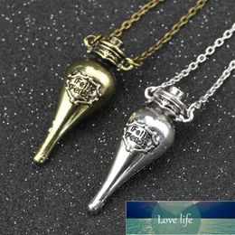 Felix Felicis Magical Potion Necklace Liquid Luck Bottle Vingtage Antique Bronze Silver Color Pendant Movie Jewelry Wholesale Factory price expert design Quality