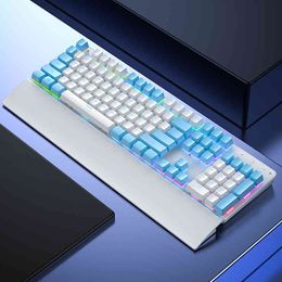 Mechanical Keyboard Kit Black Blue Switch Wired USB Gamer Rainbow Backlight Computer Gaming PC Keyboards Backlit