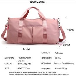 Bagnato asciutto grande sacchetto sportivo per le donne fitness nuovo sac de sport femme impermeabile da viaggio borsa da viaggio scarpe da uomo da uomo borsa da palestra rosa y0803
