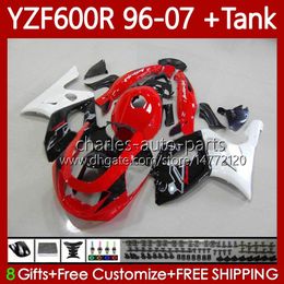 Body +Tank For YAMAHA Thundercat YZF600R YZF 600R 600 R Red blk white 96-07 Bodywork 86No.76 YZF-600R 1996 1997 1998 1999 2000 2001 YZF600-R 96 02 03 04 05 06 07 Fairings