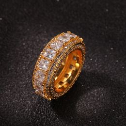 Hip Hop Hipster Rap Men Gold Plated Micro Pave Brass Champion Ring