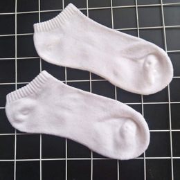 Wholesale Man Socks Breathable Sports Solid Colour Horse Print Boat Sock s Comfortable Cotton Ankle White