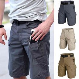 Upgraded Waterproof Shorts Men's Cargo Relaxed Fit Water Resistant Work Hiking Outdoor Activity PR Sa 210721