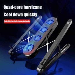 Foldable Laptop tablet With Cooling Fan Heat Dissipation Desktop MacBook Air Pro Stand Notebook Holder Cooler