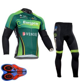 2021 EUROPCRA team Cycling Long Sleeve Jersey 9D Gel Pad Pants Set Quick Dry Mens Pro Bike ouftits Outdoor sports bicycle uniform S21033020