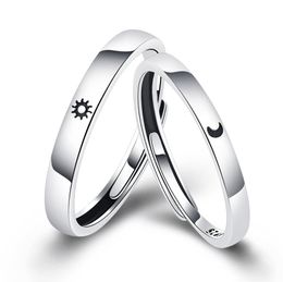 Sun Moon Couple Ring Band Lover Adjustable Rings for women men Engagement Valentine's Day Gift fashion Jewellery