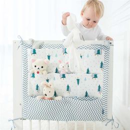 Brand Baby Cot Bed Hanging Storage Bag Crib cot Organiser Storage Bag 60*50cm Toy Diaper Pocket for Crib Bedding Set flaming 211025