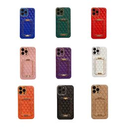 Luxry Leather Bracket Wrist Holder Stand Phone Case for iphone 13 Pro Max MiNi 11 12 X XR XS 7 8 plus Shockproof Back Cover