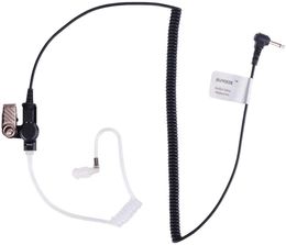 3.5mm Acoustic Tube Earpiece Listen only Headset for Radio or Walkie Talkie Mic