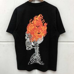 Birds EYE View T-shirt Men Women High Quality T shirts Flame robot printing Tops Tee Cotton Short Sleeve