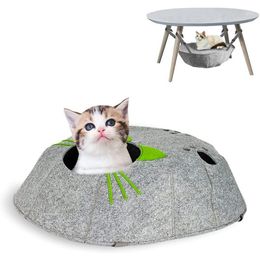 pet cave beds UK - Cat Beds & Furniture Cave Bed Sturdy Attractive Elegant Modern Cats Hammock Felt Kittys Lounge Double Layer Hanging For Accessories Pet