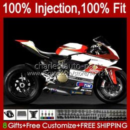 OEM Body For DUCATI Panigale 899-1199 899R 1199R 12-16 Bodywork 44No.108 899S 1199S 2012 2013 2014 2015 2016 899 White red blk 1199 S R 12 13 14 15 16 Injection Mould Fairing
