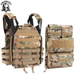 Stuff Sacks Tactical Zip-on Panel Zipper-on Pouch Hunting Bag Molle Plate Carrier For AVS JPC 2.0 CPC Emerson Vest EM7400