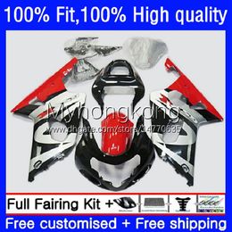 Injection Mould Bodys For SUZUKI GSXR1000 K2 GSXR-1000 00 01 02 Bodywork 24No.37 GSXR 1000CC 1000 CC 00-02 GSX-R1000 White red black 2000 2001 2002 Motorcycle OEM Fairing