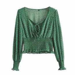Elegant Women Dot Chiffon Shirts Fashion Ladies Square Collar Streetwear Female Chic Lantern Sleeve Blouses 210430