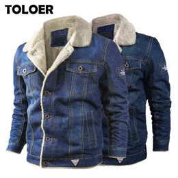 Brand Denim Jacket Men Winter Windbreaker Warm Mens Jackets Outwear Jeans Coat Male Multi-pocket Cowboy Clothing Plus Size M-6XL Y1109