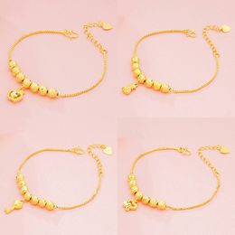 24K Gold Colour pendant Anklet Bracelet on The Leg 2020 Fashion Summer Beach Foot Anklets for Women link Chain Indian Jewellery