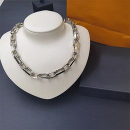 Designer Floral Letter Ice Chains Necklaces With Box Personality Hip Hop Punk Jewellery Charm Cool Seiko Simple Necklace
