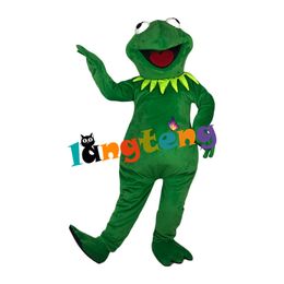Mascot Costumes1049 Green Frog salmon Cartoon Mascot Costume Fursuit Christmas For Adult