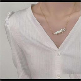 Pendant Necklaces & Jewellery Drop Delivery 2021 Pendants Xl0456 Simple Fashion Full Diamond Sweet Crocodile Necklace Titanium Steel Net Red St