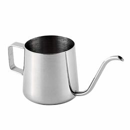 350/250ml Stainless Steel Coffee Pot Teapot Drip Long Gooseneck Spout Kettle Cup Coffee Drip Kettle Storage Bottle Kitchen Tools 210408