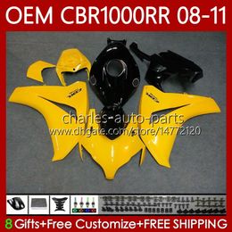 Stock yellow OEM Bodywork For HONDA CBR-1000 CBR 1000CC 1000RR 2008 2009 2010 2011 Body 60No.94 CBR1000 CBR 1000 RR CC 08-11 CBR1000RR 08 09 10 11 Injection Mould Fairing