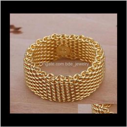 Band Jewelryfactory Price Top Quality Plated 18K Gold Rings Fashion Unisex Jewelry Dff0740 Drop Delivery 2021 Rp8K1