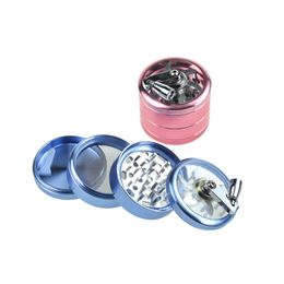 Other Smoking Accessories Grinder 63mm 4Layers Zicn Alloy Hand Crank Metal Herbs Herbal Grinders For Tobacco Hha3457 Dvgfx Tm9Go