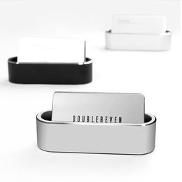Metal Card Holder Box Aluminium Display Stand for Id,Debit,Business,Name,Gift Cards Desktop Organiser Container Case