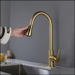 Kitchen Faucets Faucets, Showers & Accs Home Garden Us Stock Faucet With Pl Out Spraye Gold A51 A24 Drop Delivery 2021 Rvwgf